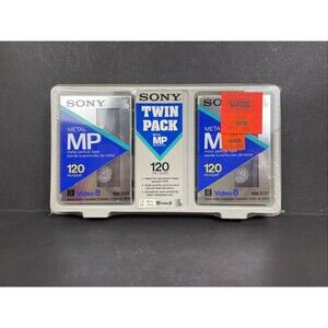 Twin Pack SONY Metal MP  Video 8mm Cassette Tapes P6-120 *SEALED